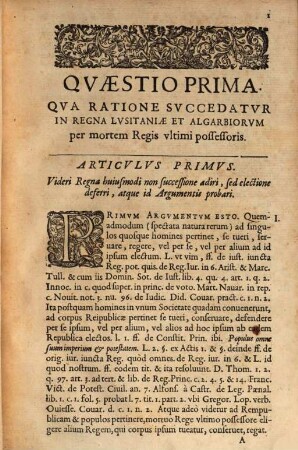 Ius succedendi in Lusitaniae regnum dominae Catharinae