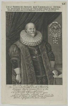 Bildnis des Lucas Fridericus Behaim
