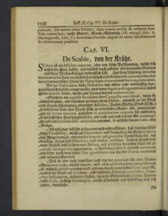 Cap. VI. De Scabie