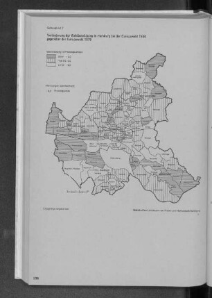 Schaubild 7 Veränderung der Wahlbeteiligung in Hamburg bei der Europawahl 1984 gegenüber der Europawahl 1979