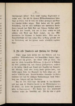 6. Die erste Rundreise und Anfang der Predigt