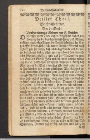 Dritter Theil: Beicht-Gebetter.