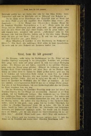 Lernt, denn ihr seid gewarnt!