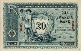 Deutsches Reich: 20 Mark 1874 Probe