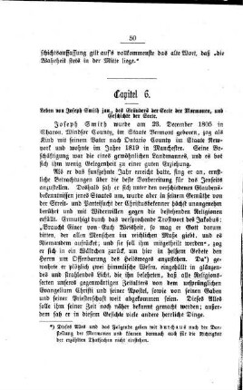 Leben von Jos. Smith jun., dem Gründer der Secte der Mormonen, und Geschichte der Secte