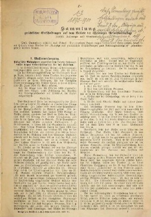 Sammlung gerichtlicher Entscheidungen auf dem Gebiete der öffentlichen Gesundheitspflege (ausschl. Nahrungs- und Genußmittel). 1. 1895/96
