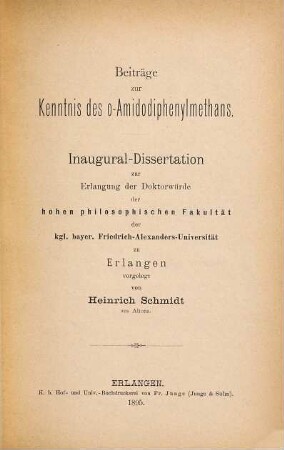 Beiträge zur Kenntnis des o-Amidodiphenylmethans