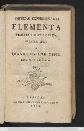Physicae Experimentalis Elementa