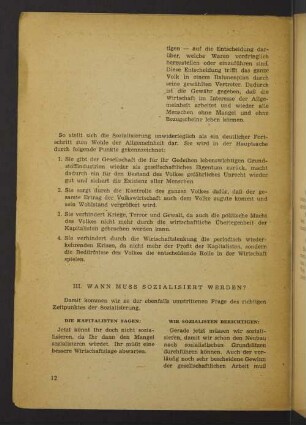 III. Wann muss sozialisiert werden?