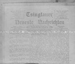 Glasnegativ von der "Tsingtauer Zeitung"