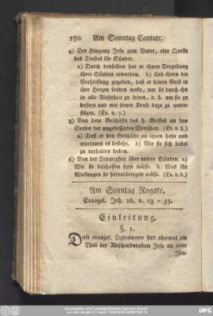 Am Sonntag Rogate. Evangel. Joh. 16. v. 23 - 33.