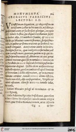 Monumenta Georgius Fabricius Lectori S.D.
