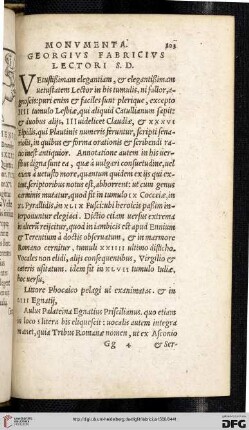 Monumenta Georgius Fabricius Lectori S.D.