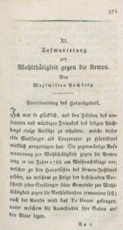 371-383 Aufmunterung zur Wohlthätigkeit gegen die Armen
