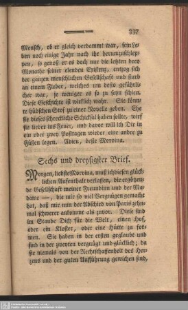 Sechs und dreysigster Brief