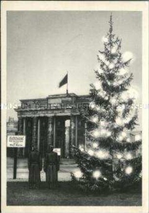 Weihnachtsbaum am Brandenburger Tor, Westseite