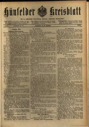 Ausgabe vom Samstag, den 30. Dezember 1916.