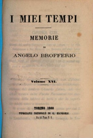 I miei tempi : Memorie, 16