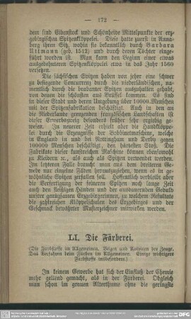 LI. Die Färberei