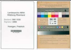 Entnazifizierung Friedrich Huesgen , geb. 20.01.1902 (Steiger)