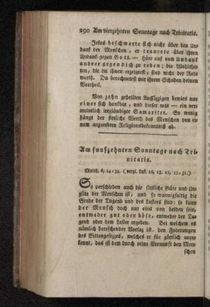 Am funfzehnten Sonntage nach Trinitatis.