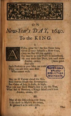 The works of Sir John Suckley : containing his poëms, letters and plays