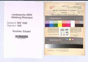 Entnazifizierung Eduard Kruchen , geb. 22.03.1909 (Steuerinspektor)