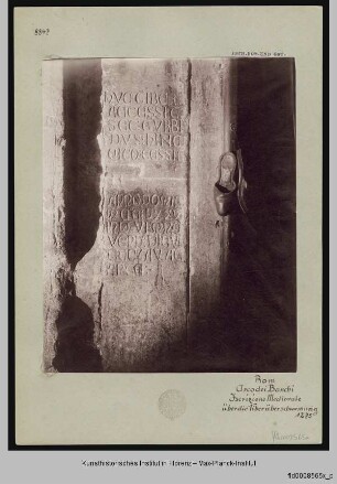 Inschrift über die Tiberüberschwemmung von 1277