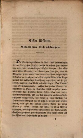 Ideen und Vorschläge zu einer Reform des Gerichtswesens