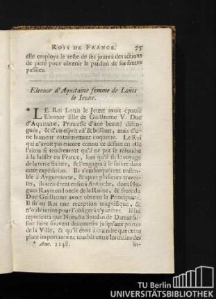 Eleonor d'Aquitaine femme de Louїs le Jeune.