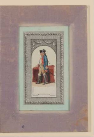 Stehender Offizier [Teil der Kassette "CHODOWIECKI, NARRISCHE, Bd. 9"]