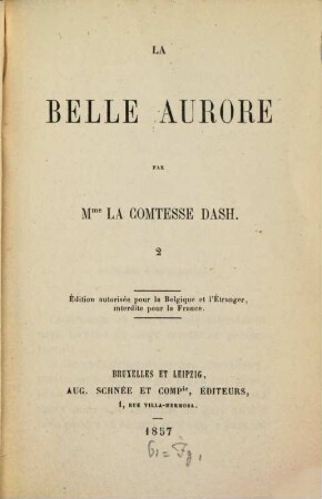 La belle Aurore, 2