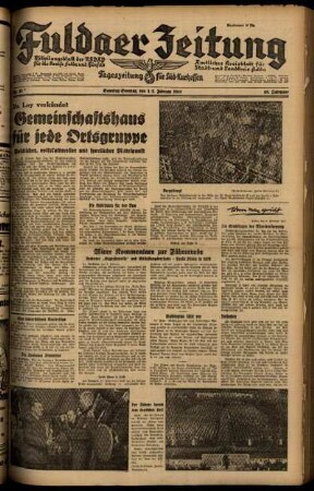 Ausgabe vom Samstag, den 01. Februar 1941.