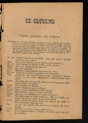 Cuadro primero. - El Infierno