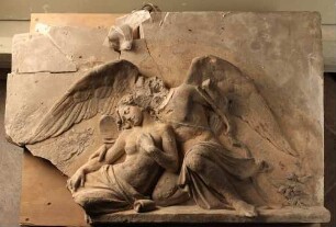Amor und Psyche. Modell für das Relief am Galeriegebäude in Dresden