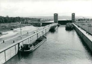 Schleuse der Staustufe Geesthacht, 1964-1965