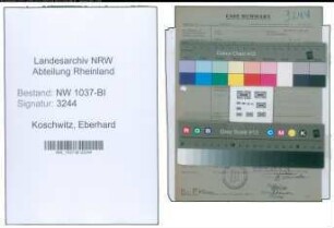 Entnazifizierung Eberhard Koschwitz , geb. (Lehrer)
