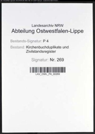 Zivilstandsregister der Munizipalität Witten, Stadt (T 1811). (Gemeinde: Zivilstandsregister)