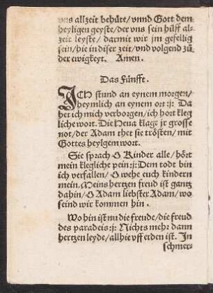 Das fünfft. ||