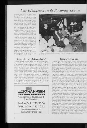 Sänger-Ehrungen