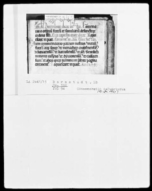 Martyrologium und Regula — Martyrologium —