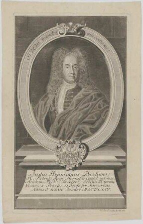 Bildnis des Justus Henningus Boehmerus