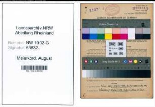 Entnazifizierung August Meierkord, geb. 05.12.1902 (Schuhmacher)