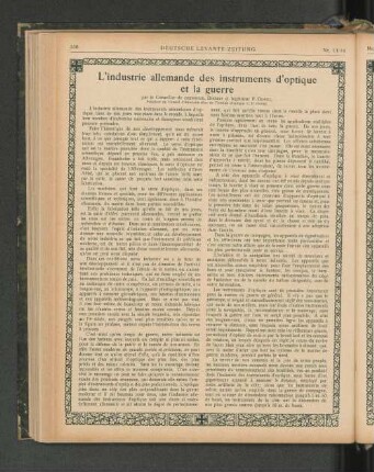 L'industrie allemande des instruments d'optique et la guerre