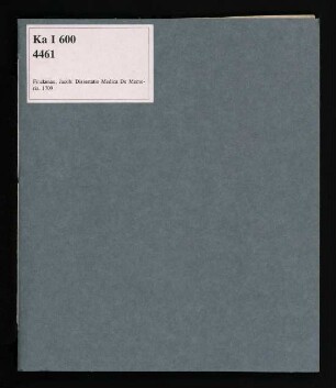 Dissertatio Medica, De Memoria