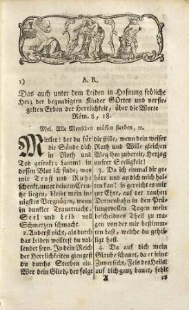 Evangelische Sterb- und Todespsalmen : meistens zu Unterhaltung der Andacht bey Leichbegängnissen verfertiget, 1
