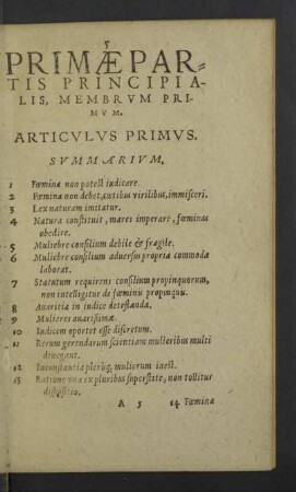 Primae Partis