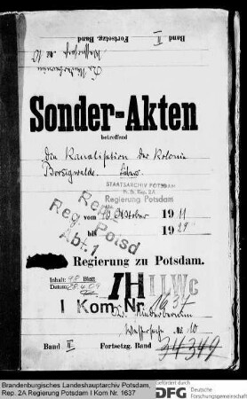 Kanalisation der Kolonie Borsigwalde