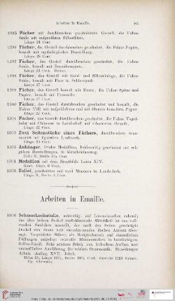Arbeiten in Emaille (Nr. 1306-1319)