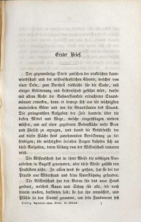 Naturwissenschaftliche Briefe über die moderne Landwirthschaft